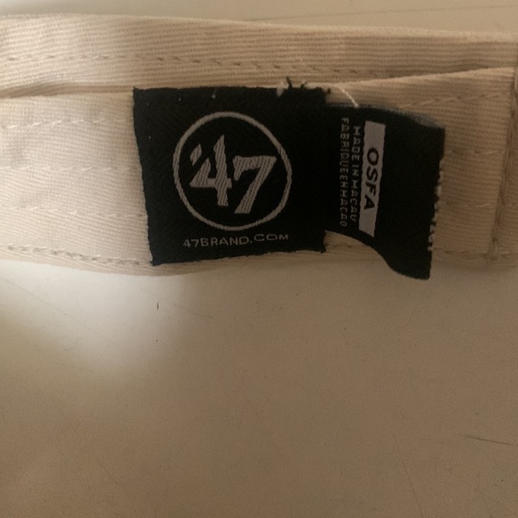 One size tan with navy logo Notre Dame visor. - Picture 4 of 4